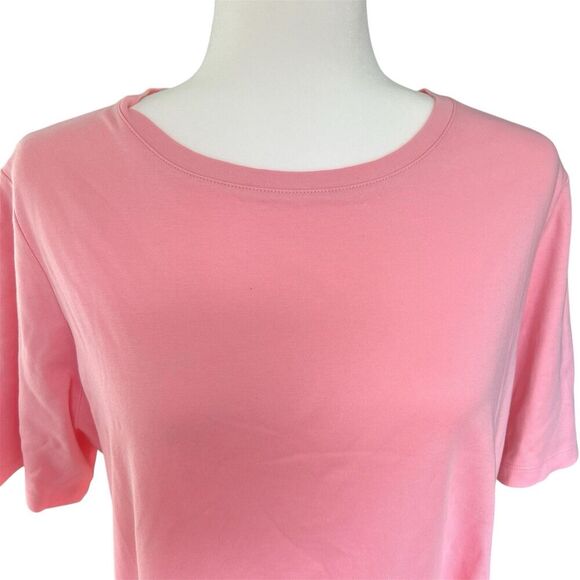 Issac Mizrahi Live T Shirt Womens Sz X-Large Tee Tunic Top Pink Casual Basic - Picture 2 of 9
